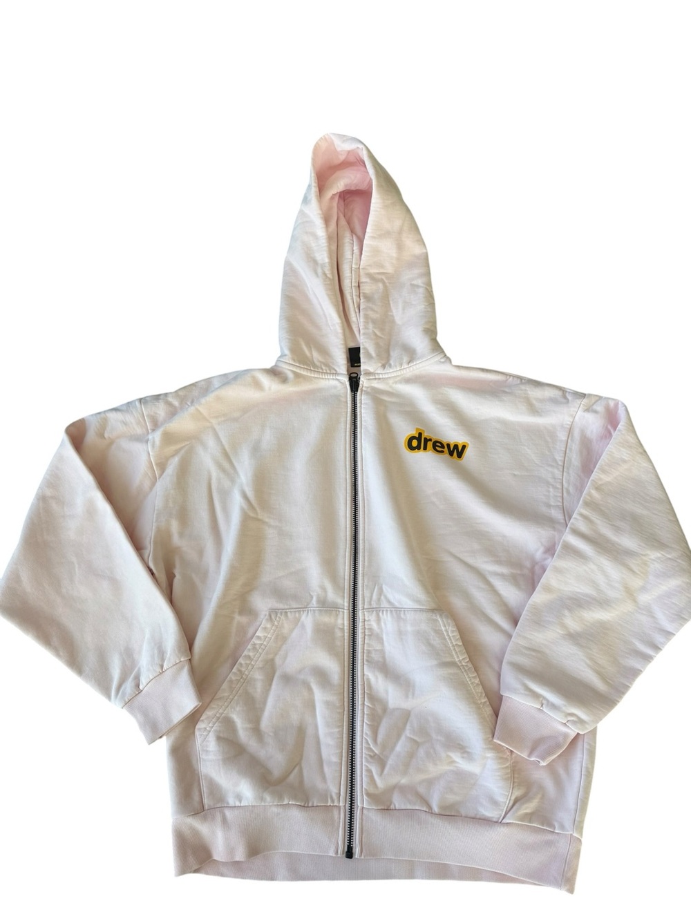 Drew Light Pink Zip-Up Dino Hoodie
